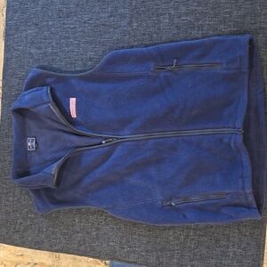 Navy fleece vest